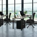 Kee Desking Pedestal Desk, 24 D, 60 W, 29 H, Black|Maple, Wood|Metal MTSPM6024PLBPBK